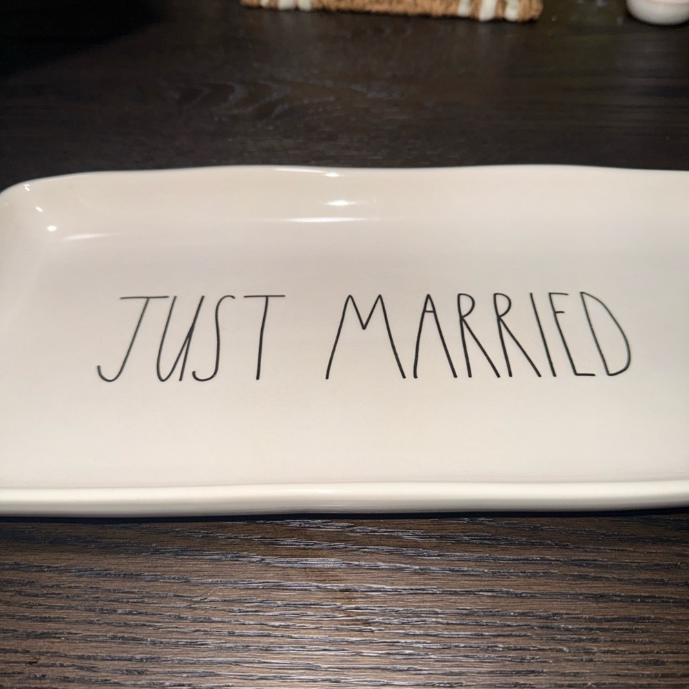 Rae Dunn Just Married Platter